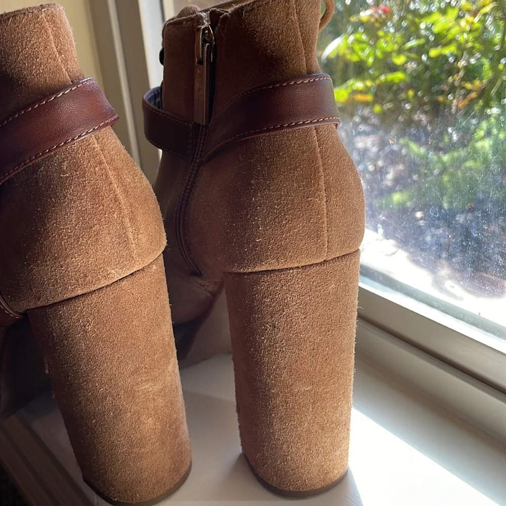 BCBGeneration Tan Suede Ankle Booties - Picture 5 of 8